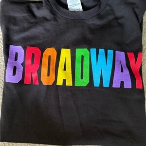 Colorful Broadway Print Black Tee